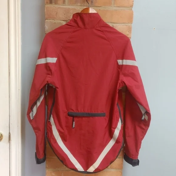 Red Jacket with Reflective Stripes - Picture 2 of 7
